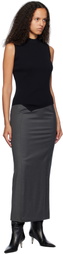 REMAIN Birger Christensen Gray Pencil Midi Skirt