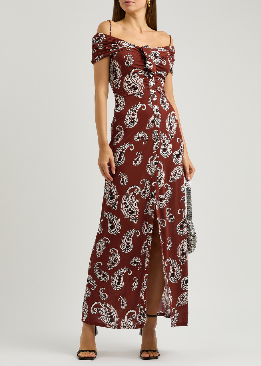 Rabanne Paisley-print Stretch-jersey Maxi Dress Multi Print