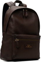 Polo Ralph Lauren Brown Pebbled Leather Backpack