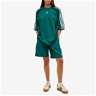 Adidas Oversized Retro Shorts in Collegiate Green
