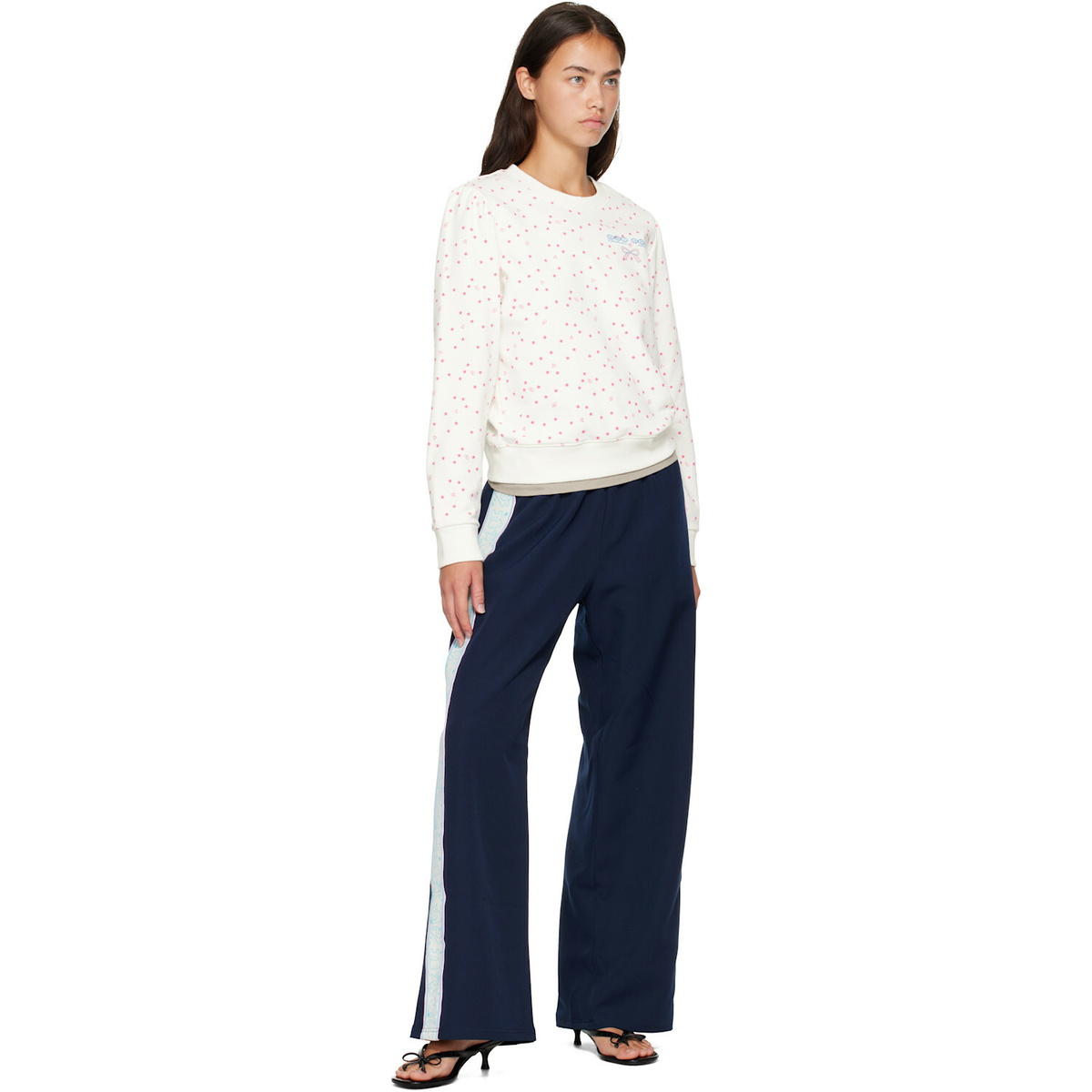 Sandy Liang Navy Broome Lounge Pants
