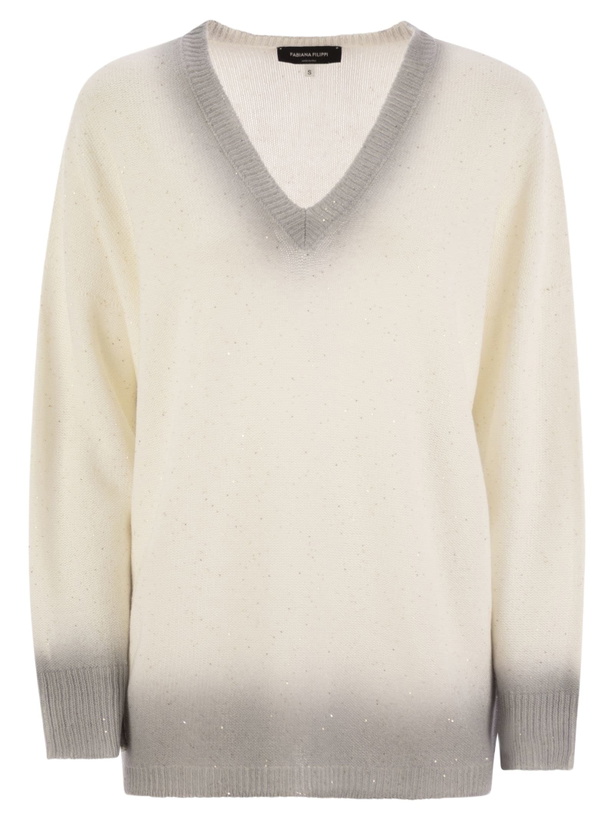 Photo: Fabiana Filippi Cotton And Linen Jersey With Sequins