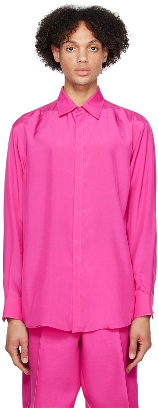 Photo: Valentino Pink Silk Shirt