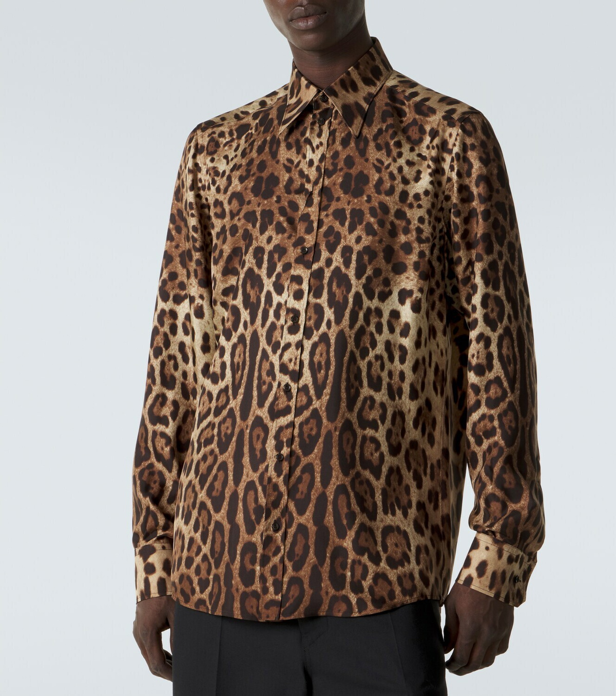 Dolce&Gabbana Leopard-print silk shirt