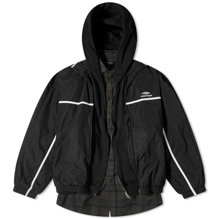 Photo: Balenciaga Men's Runway Layered Tracksuit Jacket in Black