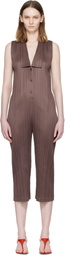 PLEATS PLEASE ISSEY MIYAKE Brown Loop Bottoms Jumpsuit