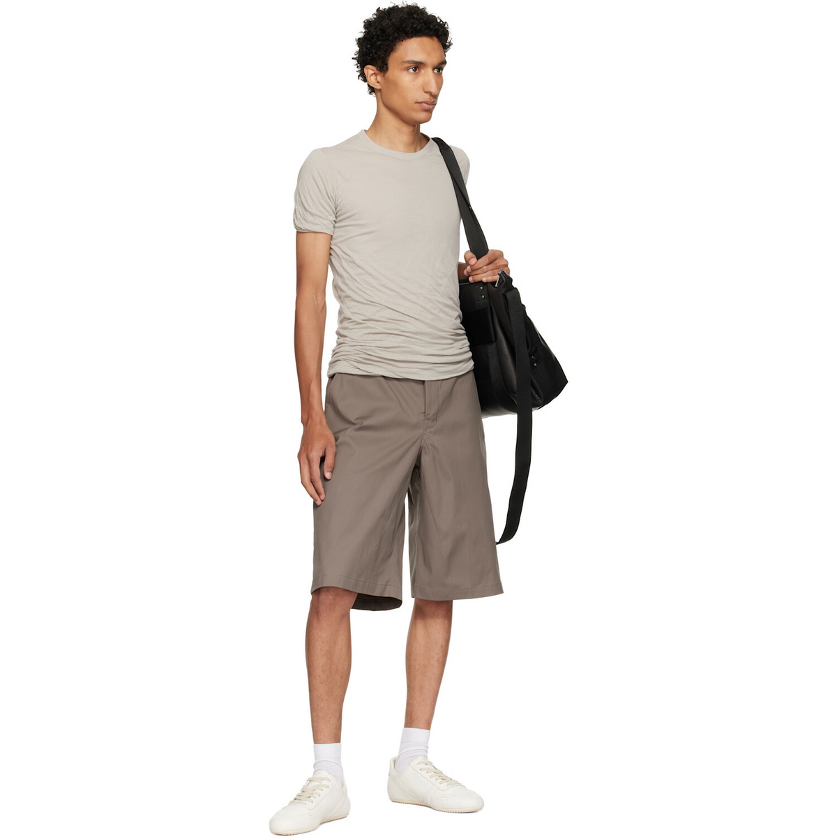 Rick Owens Gray Tower Work Shorts