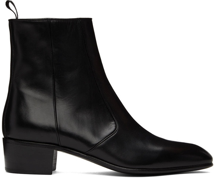 Photo: Husbands SSENSE Exclusive Black Leather Boots