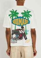 God Made Ocean Side Printed Cotton T-shirt Off White