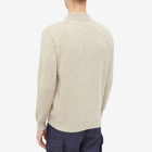 Beams Plus Men's Knit Polo Shirt in Beige