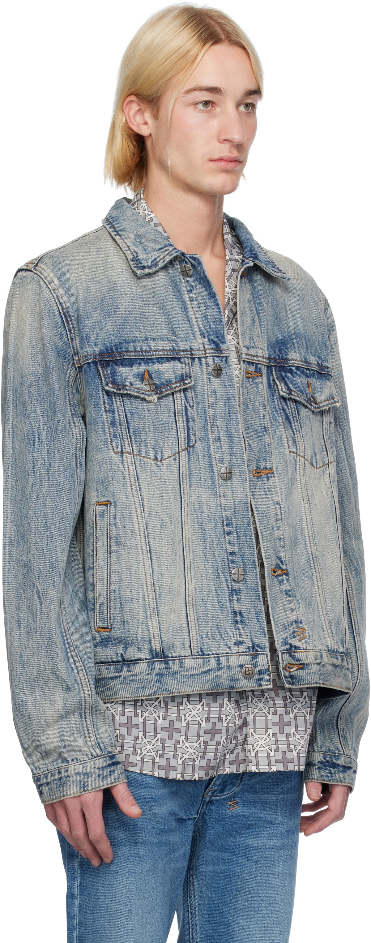 Ksubi Blue Classic Stairway Denim Jacket