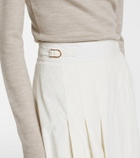Gabriela Hearst Wesley pleated cotton corduroy midi skirt