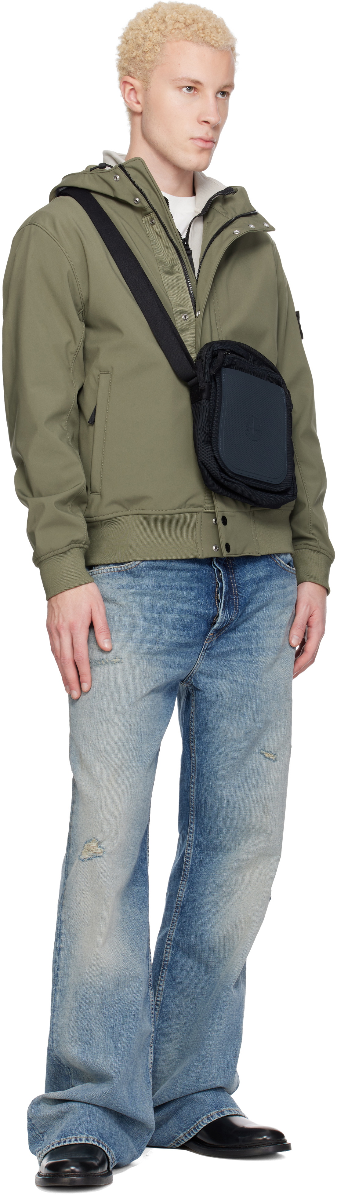 Stone Island Navy 9200029 Nylon Panama Accessories Bag