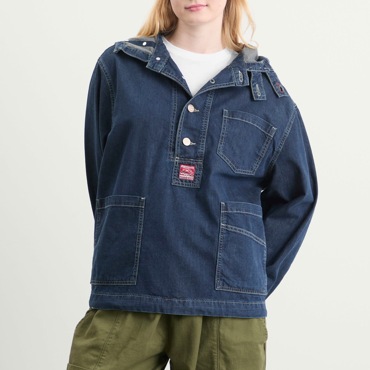 Damson Madder Women's Briar Hoodie in Blue