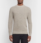 Theory - Ardess Mélange Linen and Cotton-Blend Sweater - Mushroom