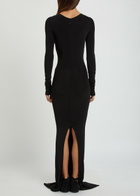 Rick Owens Temple Panelled Stretch-tulle Gown Black