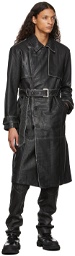 Han Kjobenhavn Black Leather Trench Coat