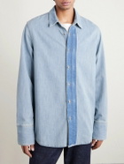 424 - HOORSENBUHS Two-Tone Denim Shirt - Blue