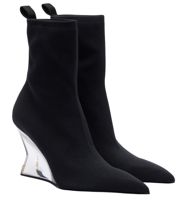 Photo: Balmain Knitted wedge ankle boots