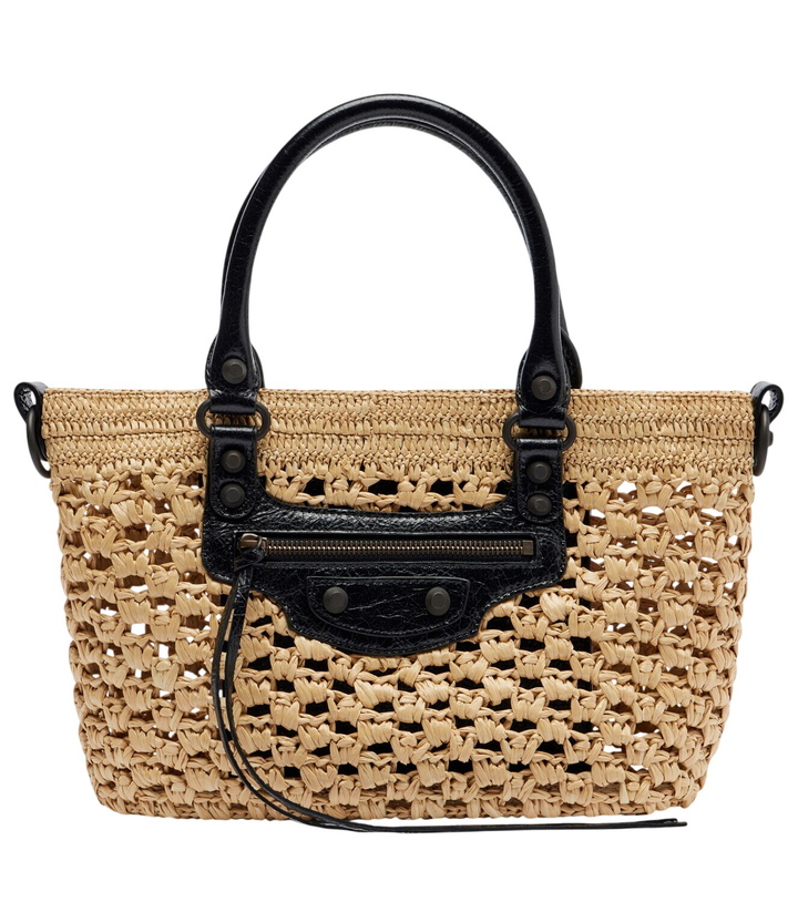 Photo: Balenciaga Le City Small raffia basket bag