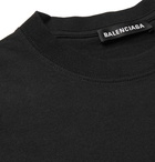 Balenciaga - Logo-Print Cotton-Jersey T-shirt - Black