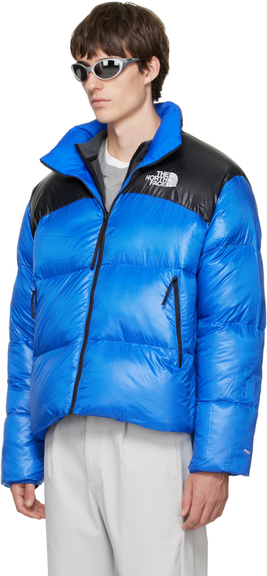 The North Face Blue Pertex Nuptse Reversible Down Jacket