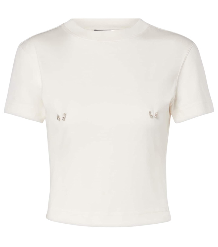 Photo: Mugler Embellished cotton jersey T-shirt