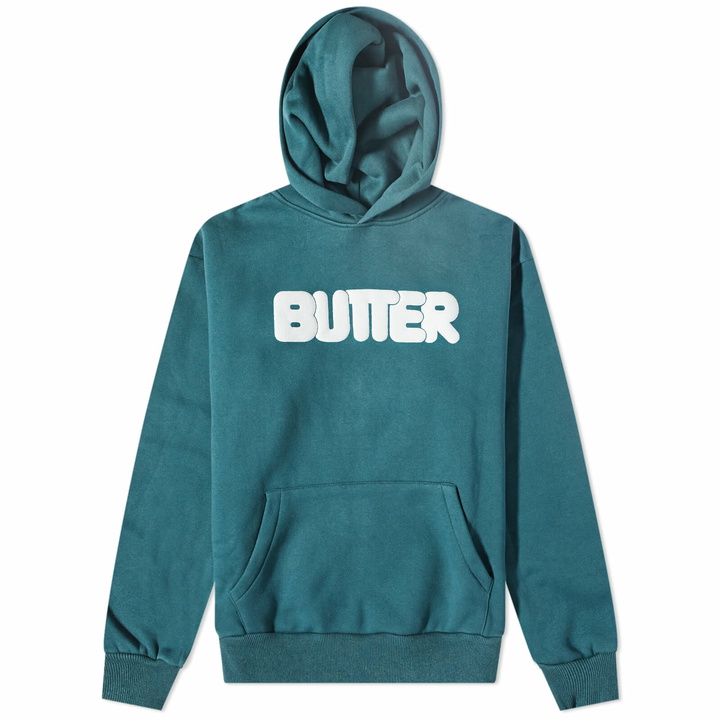 Photo: Butter Goods Men's Chennille Logo Hoody in Forest