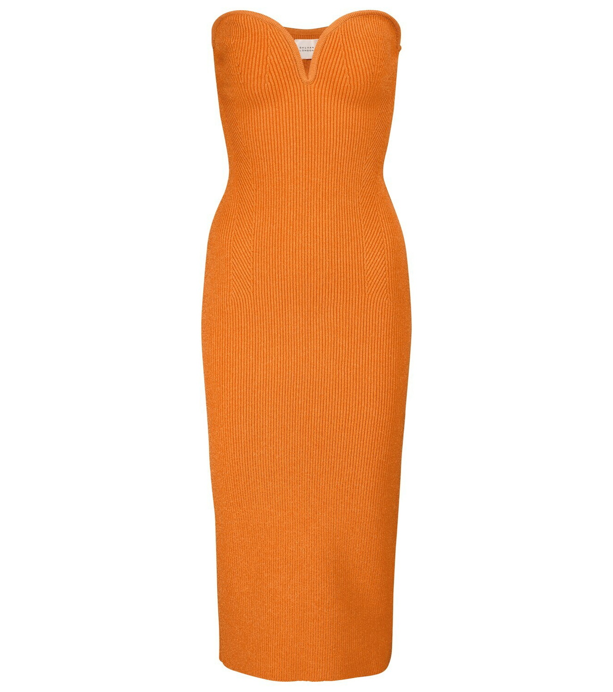 Galvan Thalia ribbed-knit midi dress