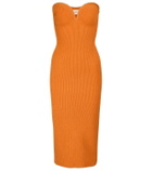 Galvan Thalia ribbed-knit midi dress