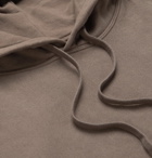 Stüssy - Logo-Embroidered Fleece-Back Cotton-Jersey Hoodie - Brown