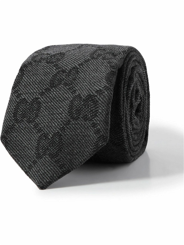 Photo: GUCCI - 7cm Logo-Jacquard Wool Tie