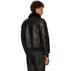 Prada Black Leather Fur Jacket
