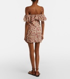 Marant Etoile Davilia off-shoulder ruched cotton minidress
