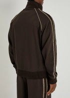 Axel Arigato Carter Knit-trimmed Ponte-jersey Track Jacket Dark Brown