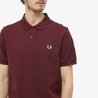 Fred Perry Men's Authentic Plain Polo Shirt in Oxblood