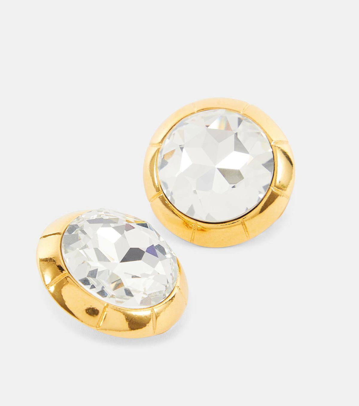 Alessandra Rich Women's Round Clip on Earrings Silver