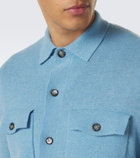 Allude Knitted wool and cashmere shirt