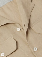 Brunello Cucinelli - Camp-Collar Linen Shirt - Neutrals