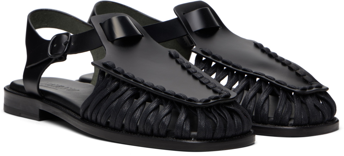 HEREU Black Alaro Sandals