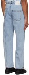 Feng Chen Wang Blue Deconstructed Jeans