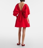 Carolina Herrera Fan gathered silk minidress