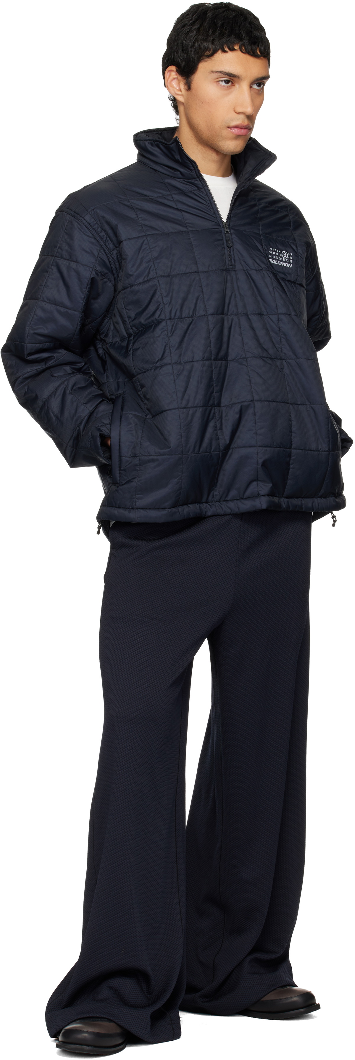 MM6 Maison Margiela Black Salomon Edition Insulated Half-Zip