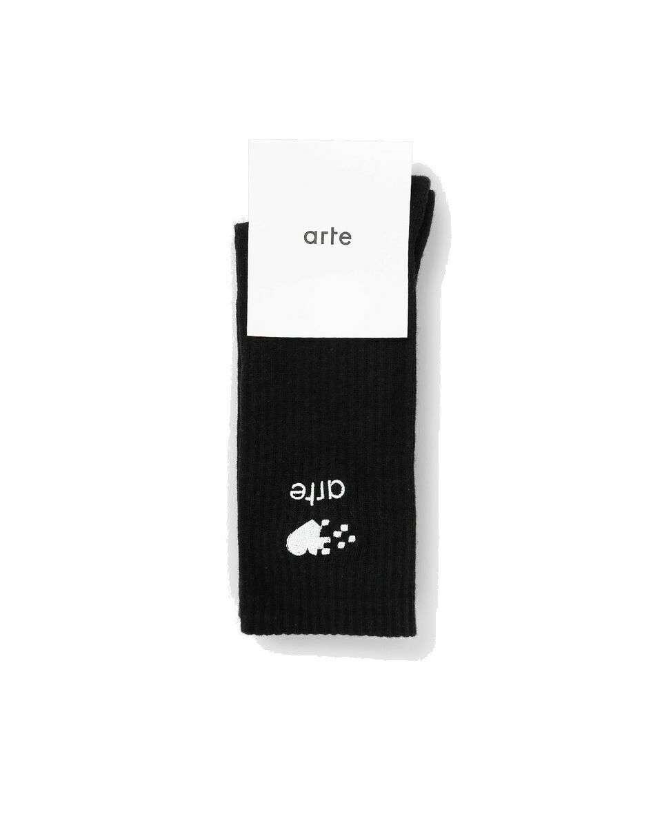 Photo: Arte Antwerp Fade Heart Arte Socks Black - Mens - Socks