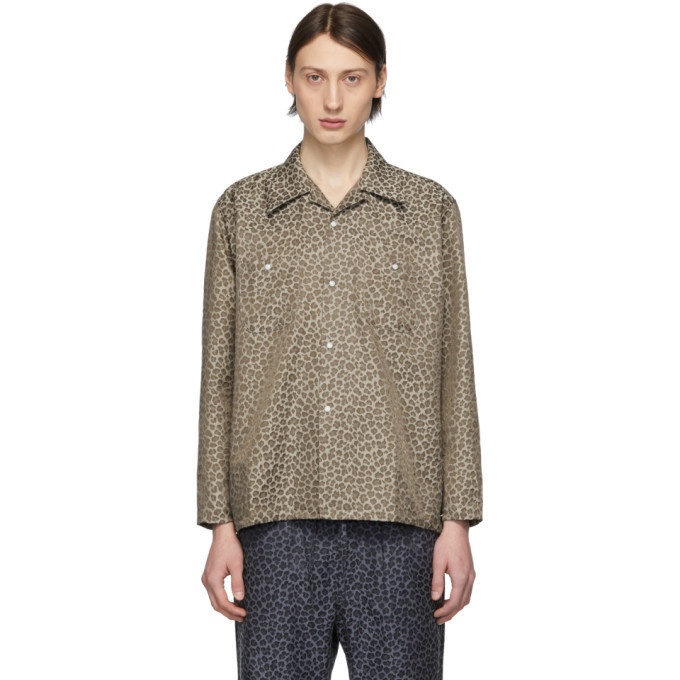 Photo: Needles Beige and Brown Leopard One-Up Cowboy Shirt