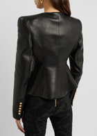 Balmain Leather Jacket Black