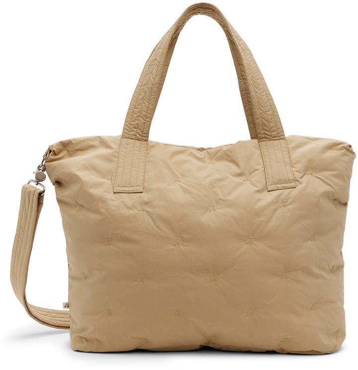 Photo: Bonpoint Baby Beige Quilted Messenger Bag