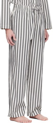 Tekla Off-White Striped Pyjama Pants