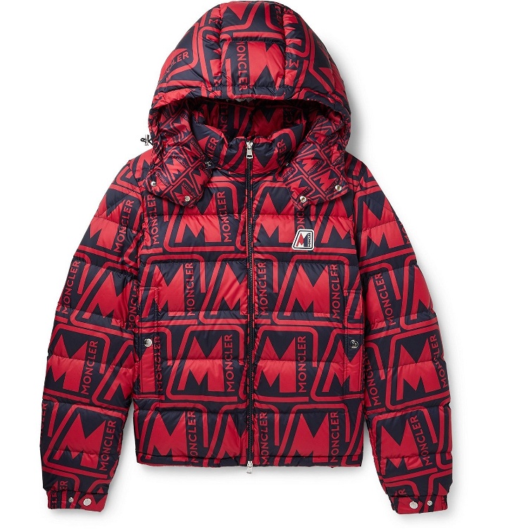 Photo: Moncler - Frioland Slim-Fit Logo-Print Quilted Shell Down Hooded Jacket - Red