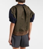 Sacai Cotton-blend and twill sweatshirt